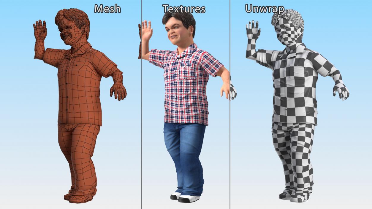 Walking Dwarf Man Everyday Style 3D