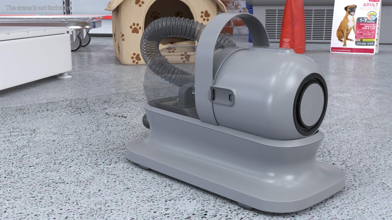 Professional Pet Grooming Vacuum Grey 3D