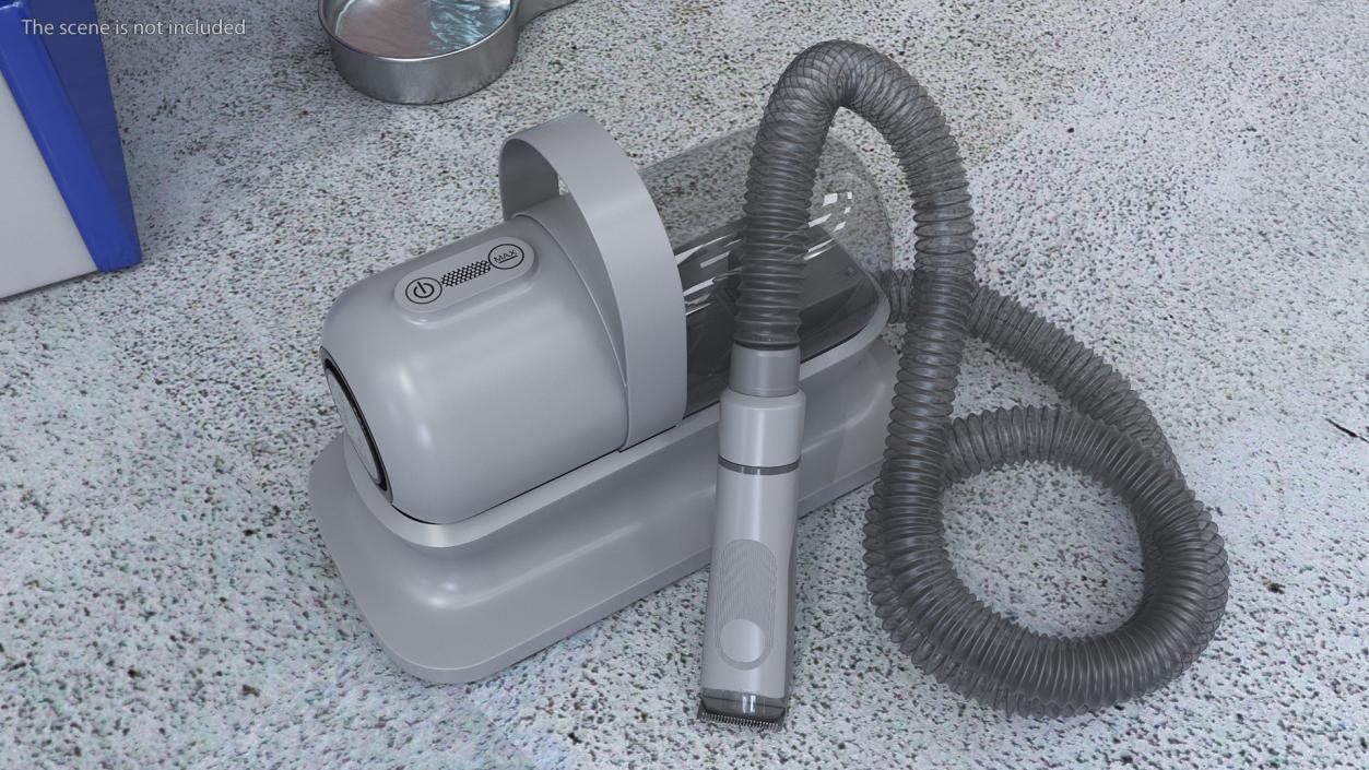 Professional Pet Grooming Vacuum Grey 3D