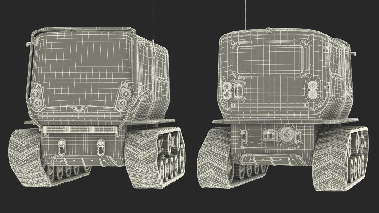 Polar Exploration Vehicle Red 3D model