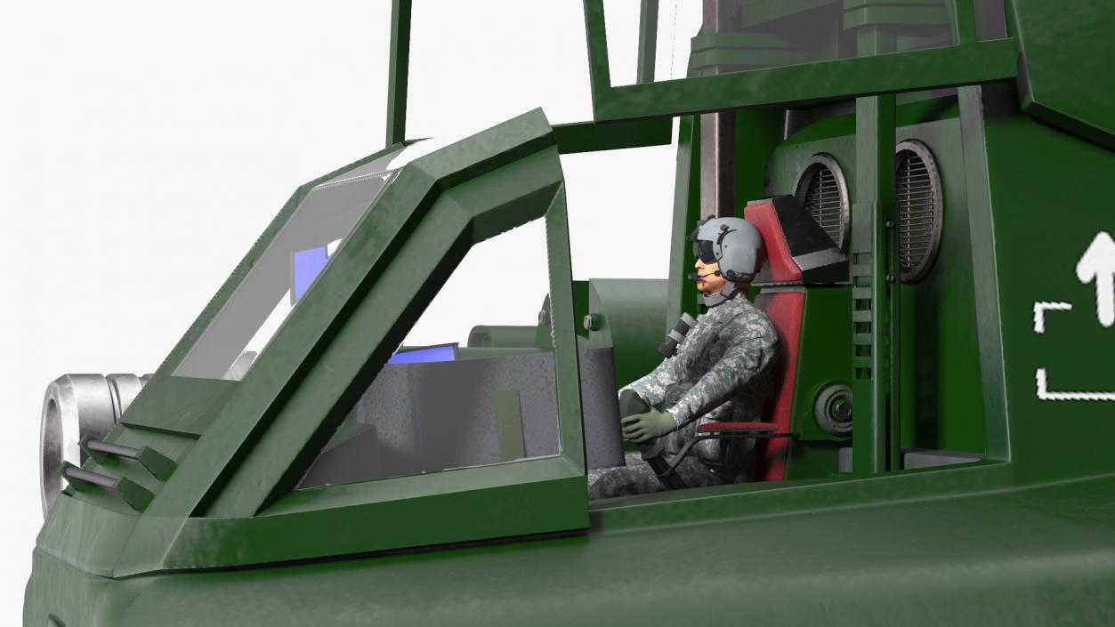 Fantastic Combat Robot Dark Green with Pilot 3D model