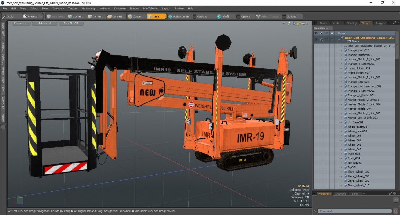 3D model Imer Self Stabilizing Scissor Lift IMR19