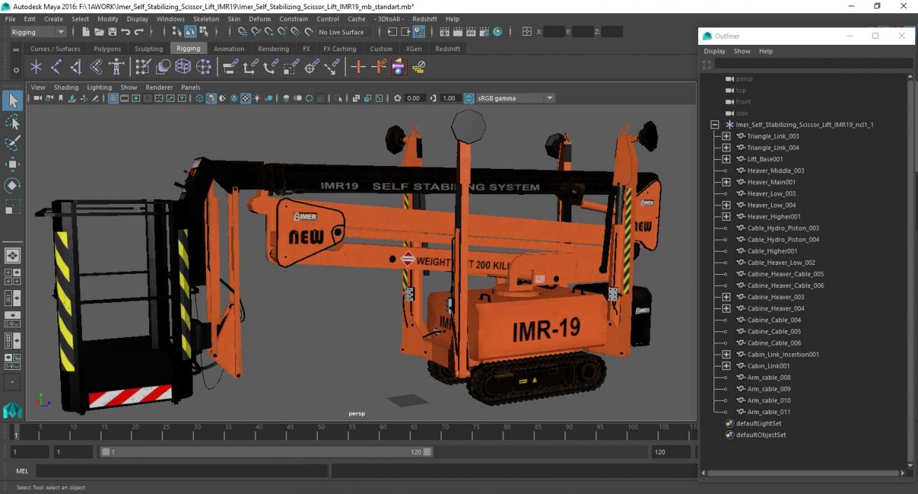 3D model Imer Self Stabilizing Scissor Lift IMR19