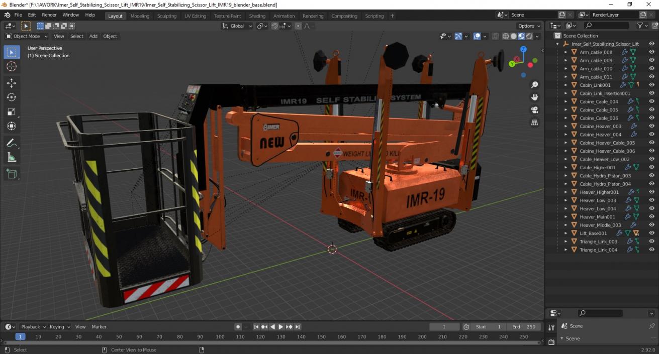 3D model Imer Self Stabilizing Scissor Lift IMR19