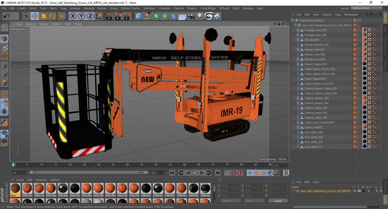 3D model Imer Self Stabilizing Scissor Lift IMR19