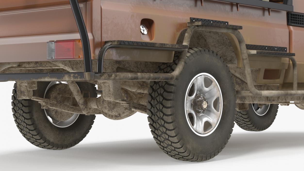 3D Safari Open Sided 4x4 Vehicle Rigged