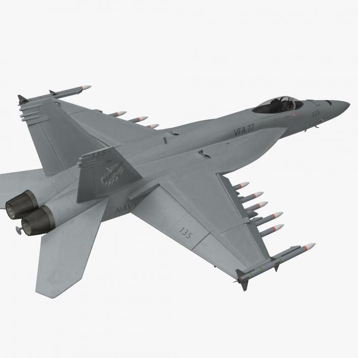 3D model Fighter FA 18EF Super Hornet Rigged