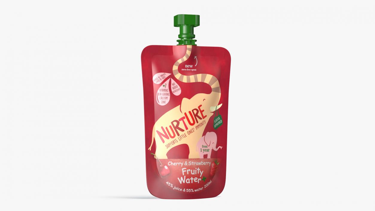 Nurture Fruity Water Cherry and Strawberry 3D