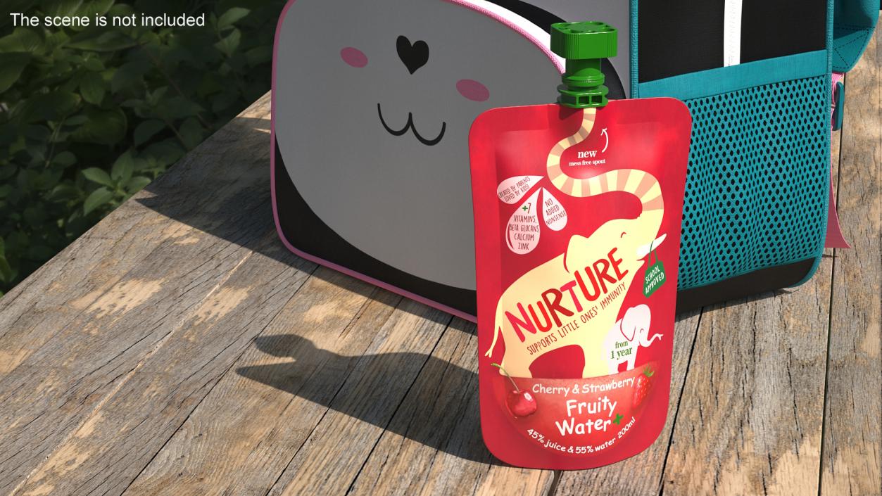 Nurture Fruity Water Cherry and Strawberry 3D