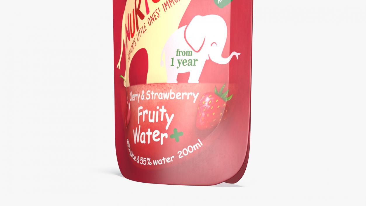 Nurture Fruity Water Cherry and Strawberry 3D