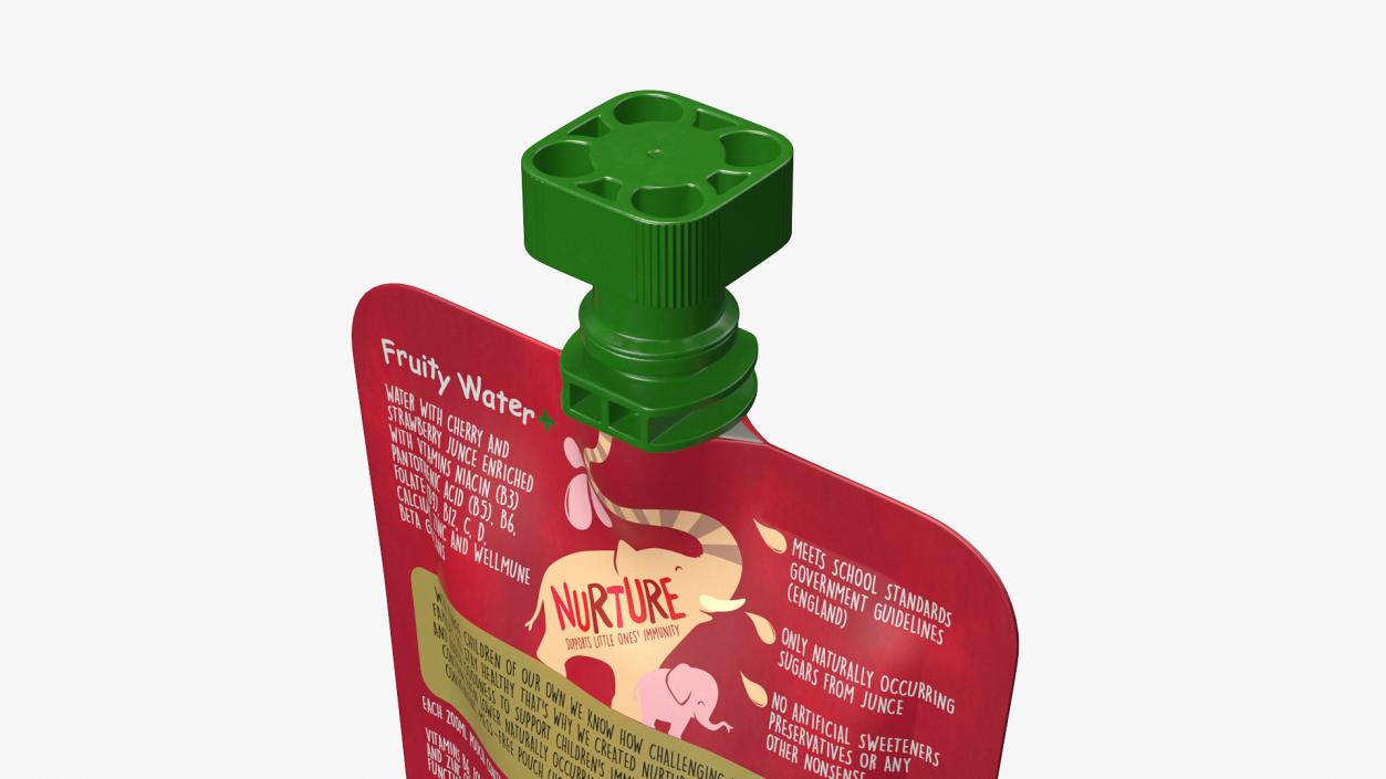 Nurture Fruity Water Cherry and Strawberry 3D