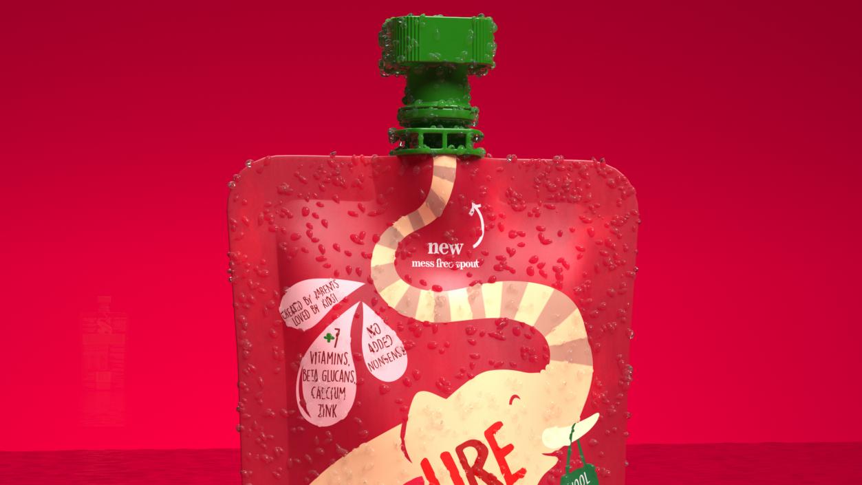 Nurture Fruity Water Cherry and Strawberry 3D