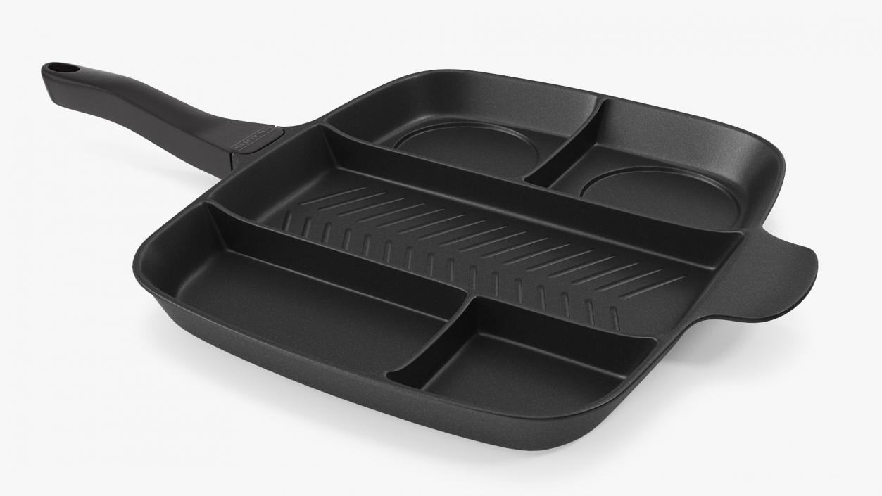 3D Masterpan 5 Section Grill Griddle Skillet