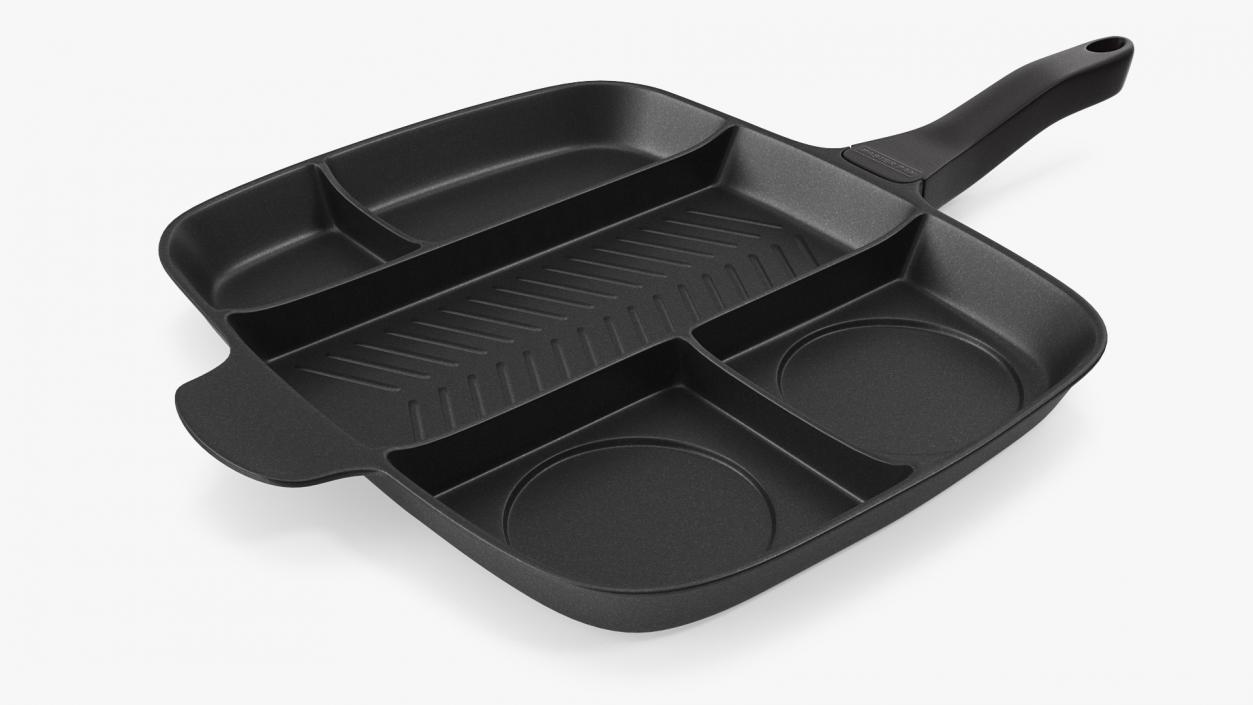 3D Masterpan 5 Section Grill Griddle Skillet