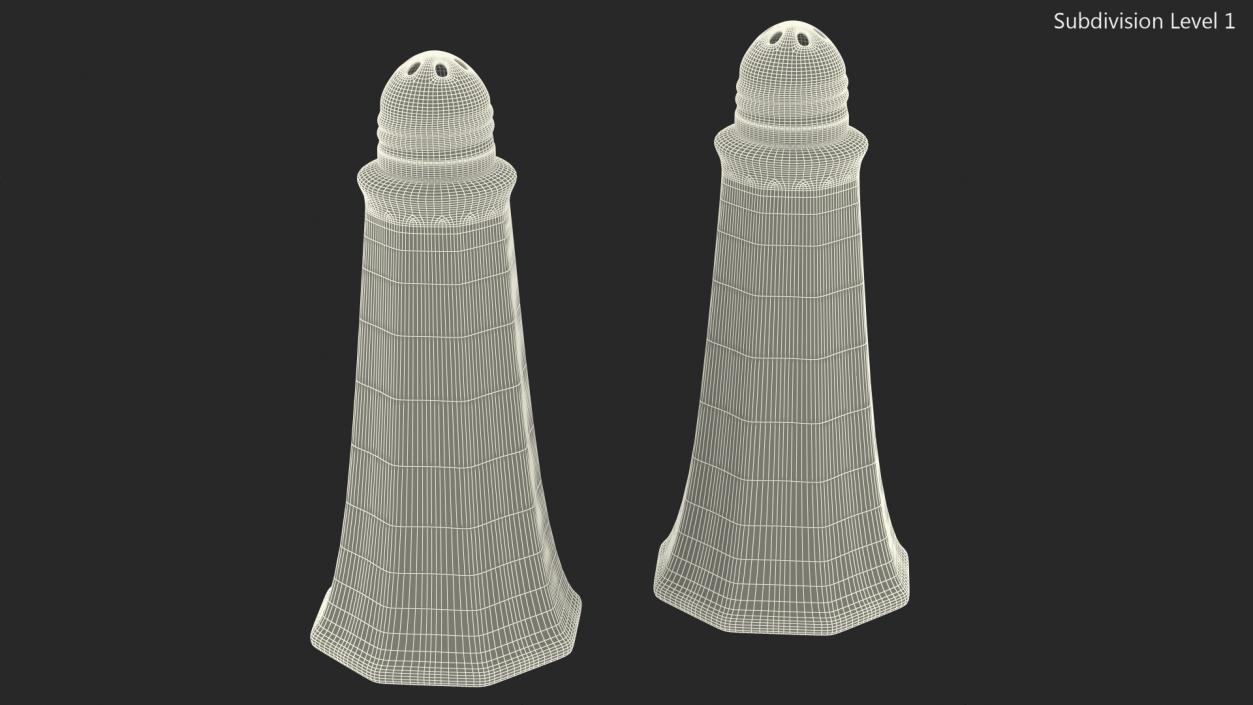 3D Salt and Pepper Shakers model