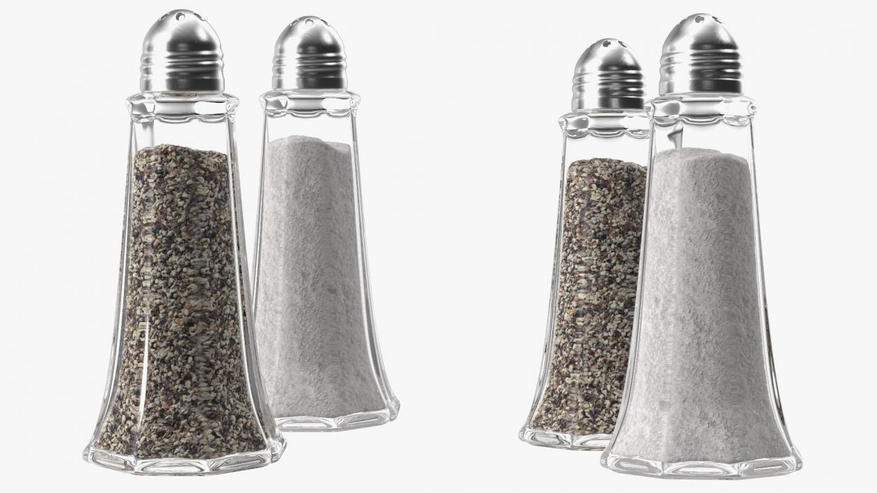 3D Salt and Pepper Shakers model