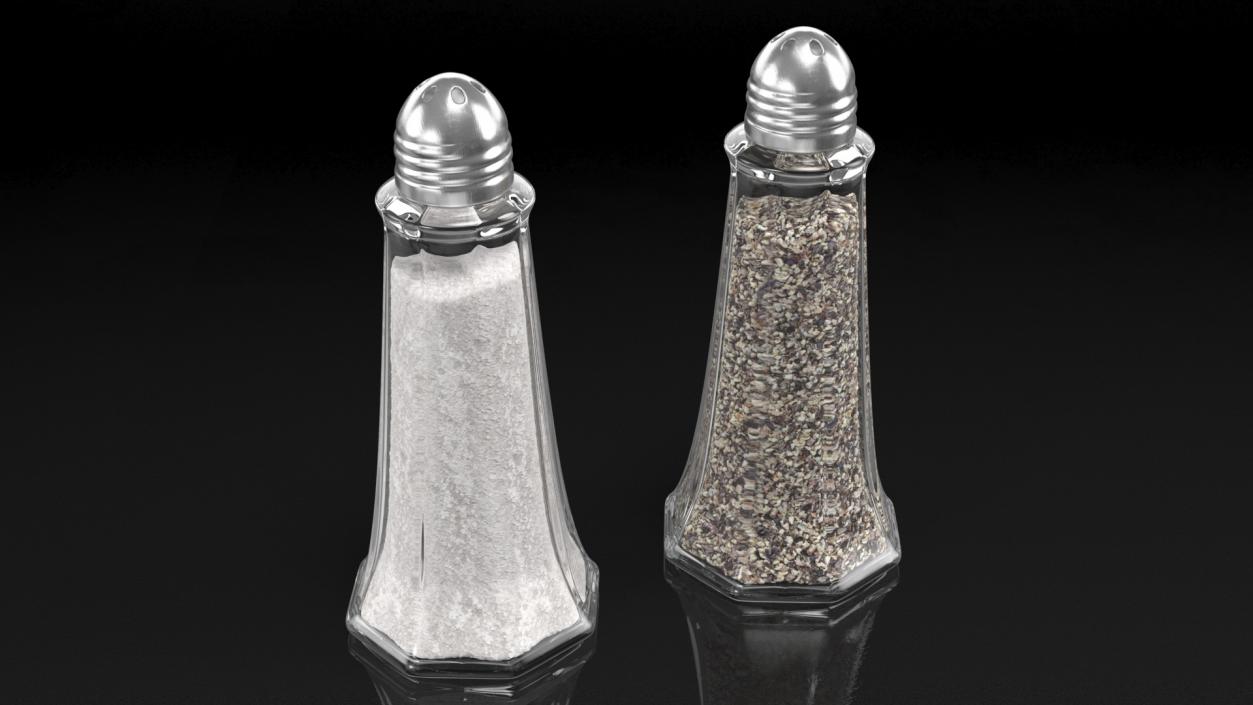 3D Salt and Pepper Shakers model