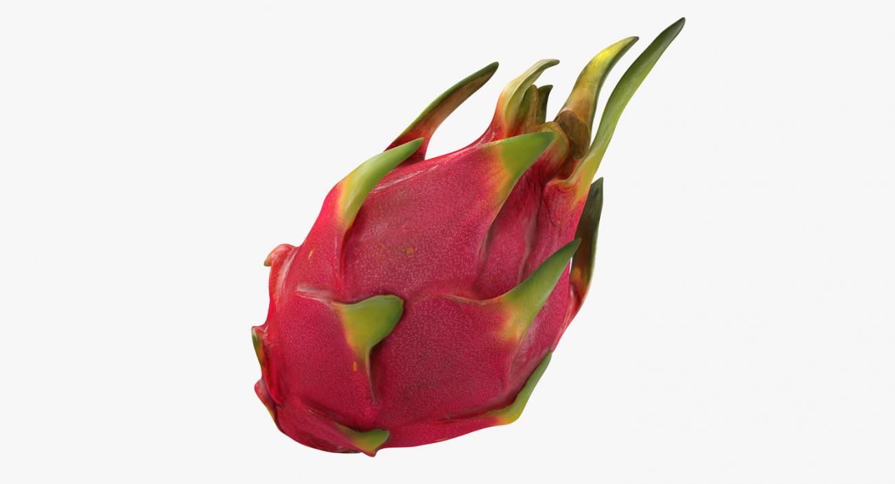 Whole Red Dragon Fruit 3D