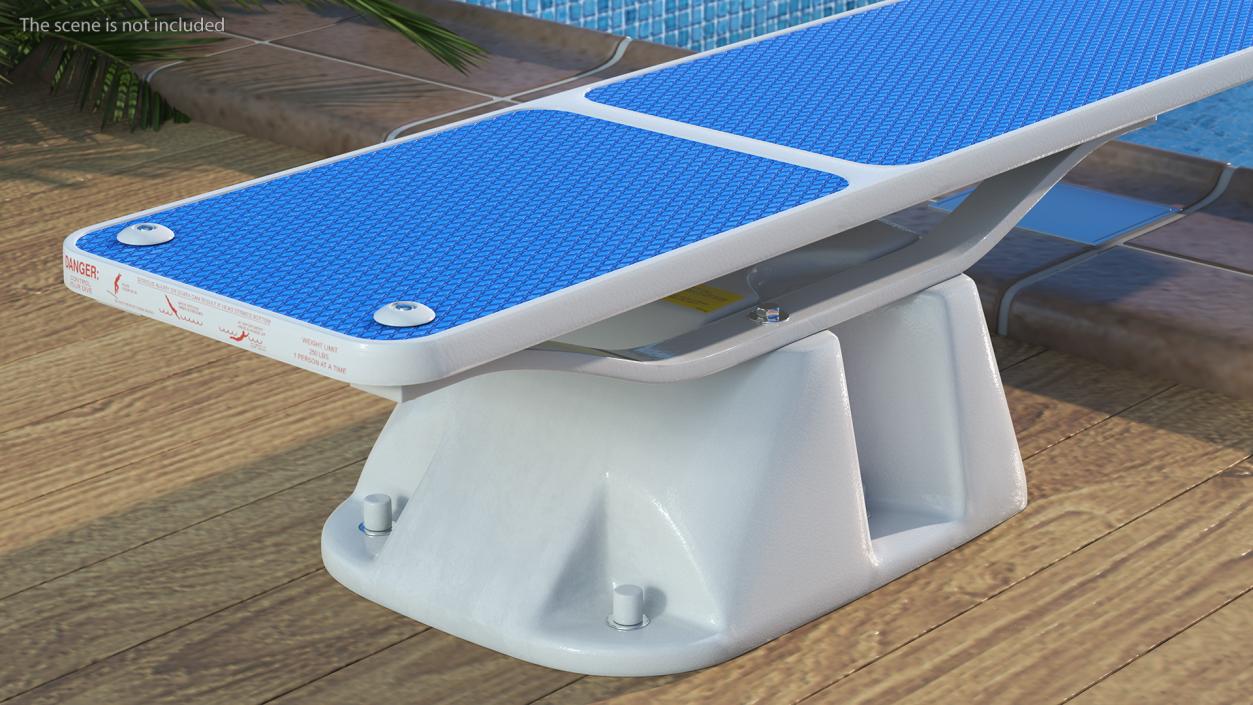 Pool Diving Board Blue 3D