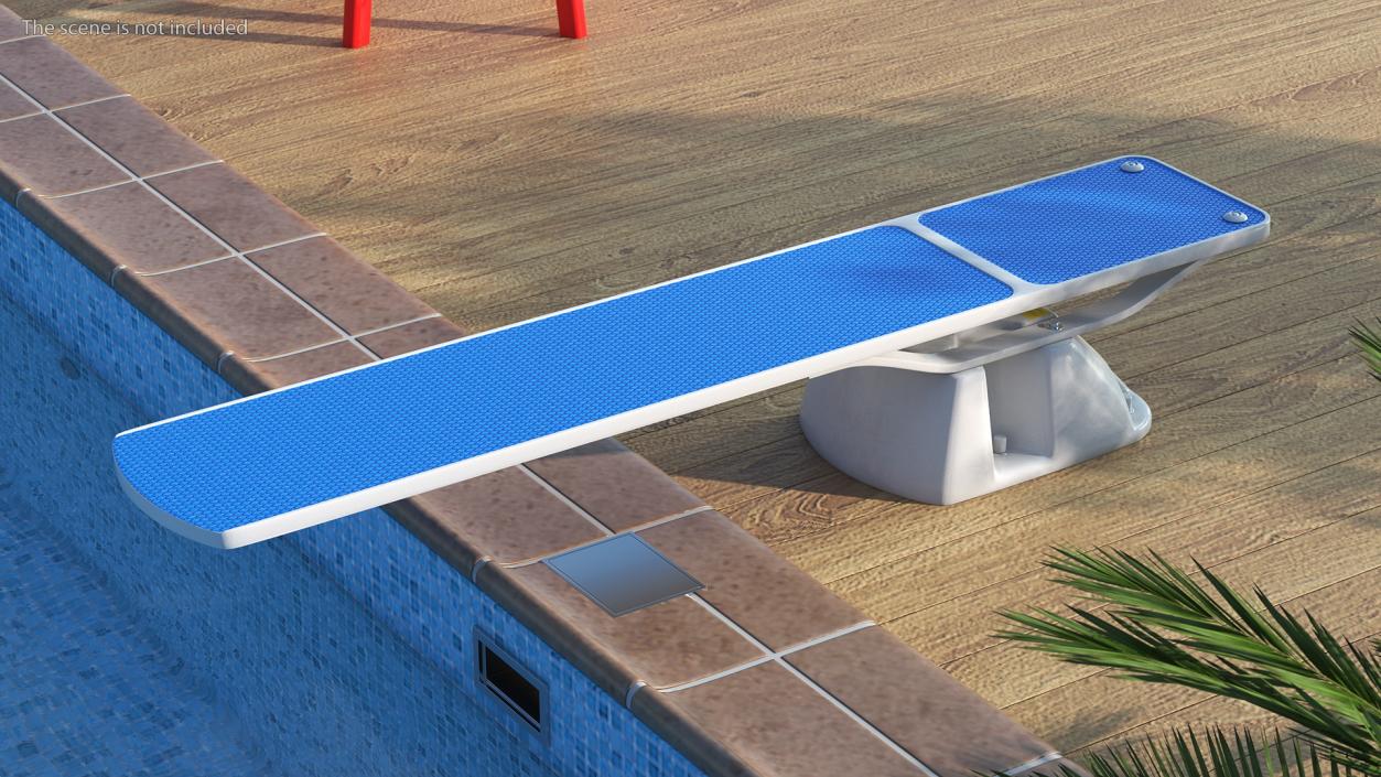 Pool Diving Board Blue 3D