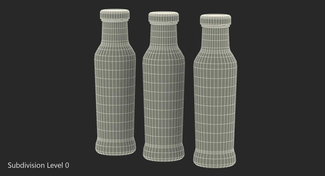 3D Barbecue Sauces Bottles model