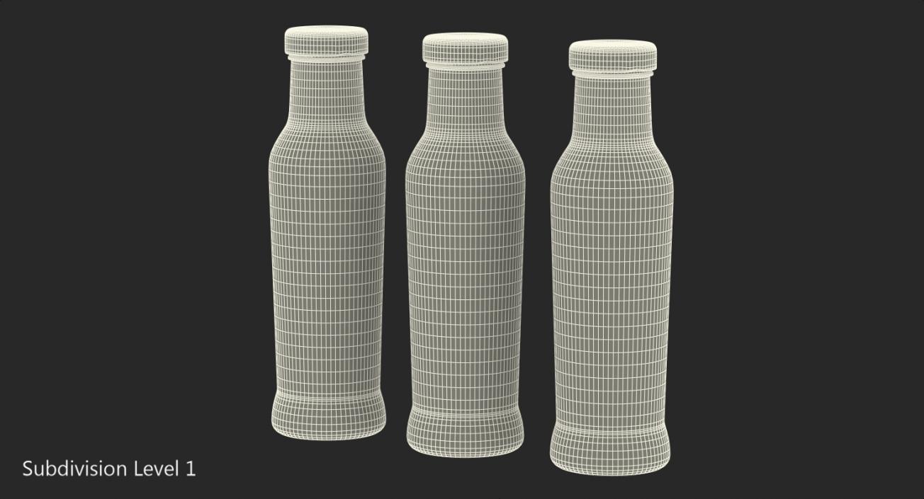 3D Barbecue Sauces Bottles model