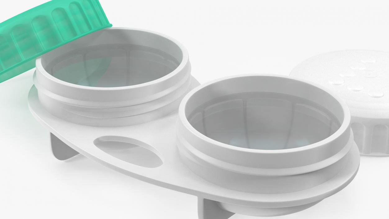 3D Contact Lens Case with Open Lid