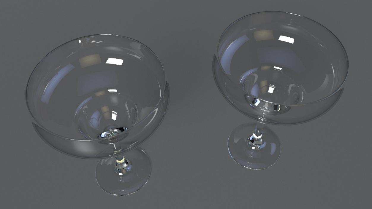 3D Margarita Glass Empty