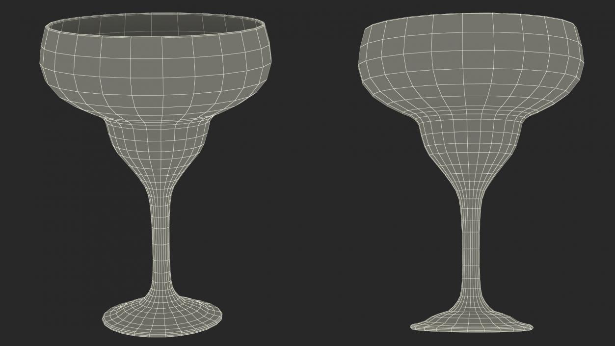 3D Margarita Glass Empty