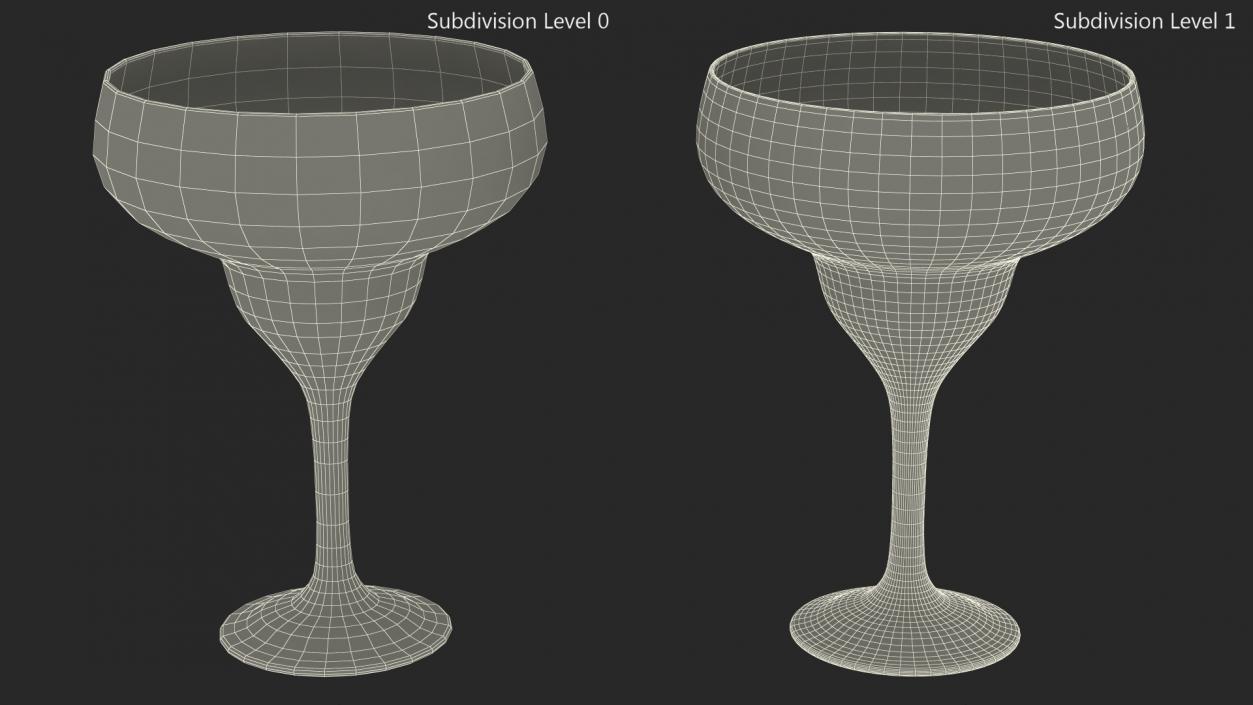 3D Margarita Glass Empty