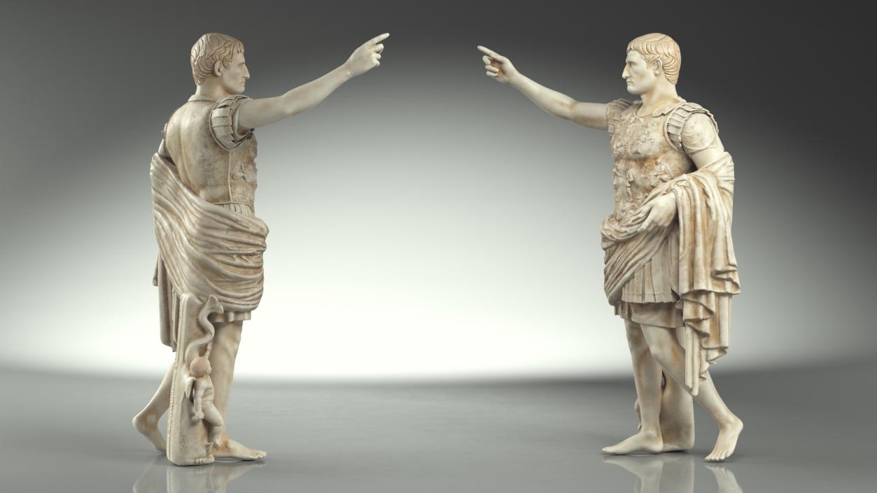 3D Caesar Augustus of Prima Porta Roman Statue model