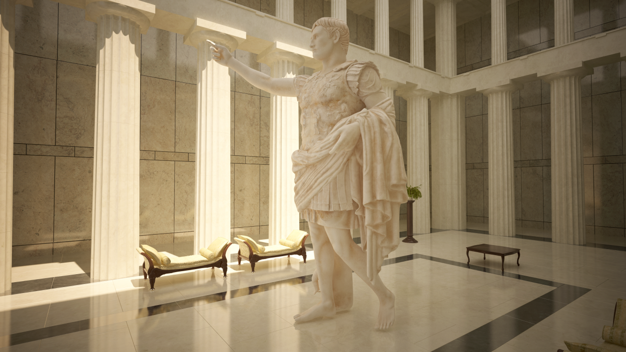 3D Caesar Augustus of Prima Porta Roman Statue model