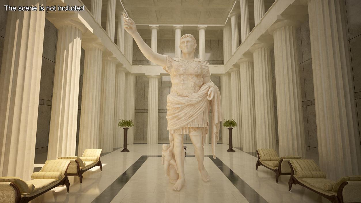 3D Caesar Augustus of Prima Porta Roman Statue model