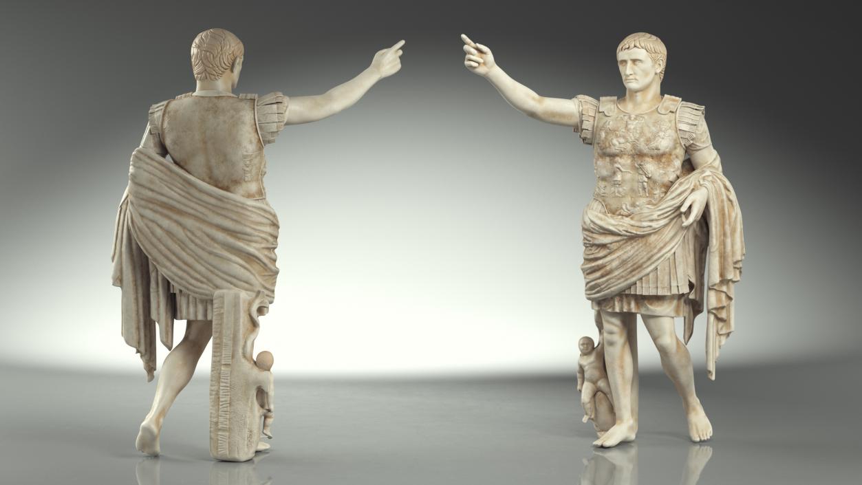 3D Caesar Augustus of Prima Porta Roman Statue model