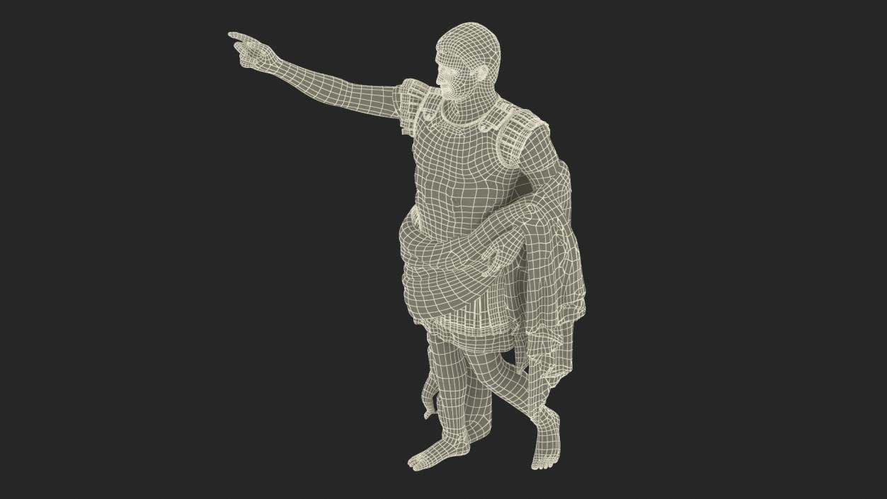 3D Caesar Augustus of Prima Porta Roman Statue model