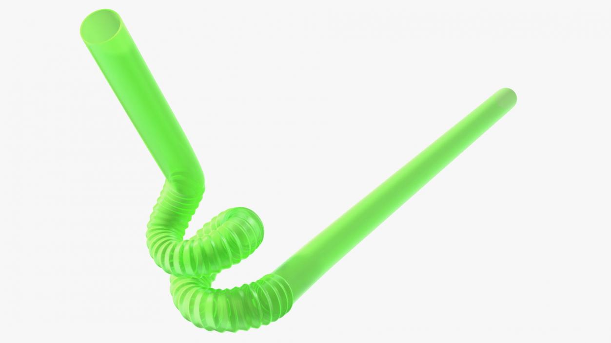 Plastic Drinking Straws Collection 3D model