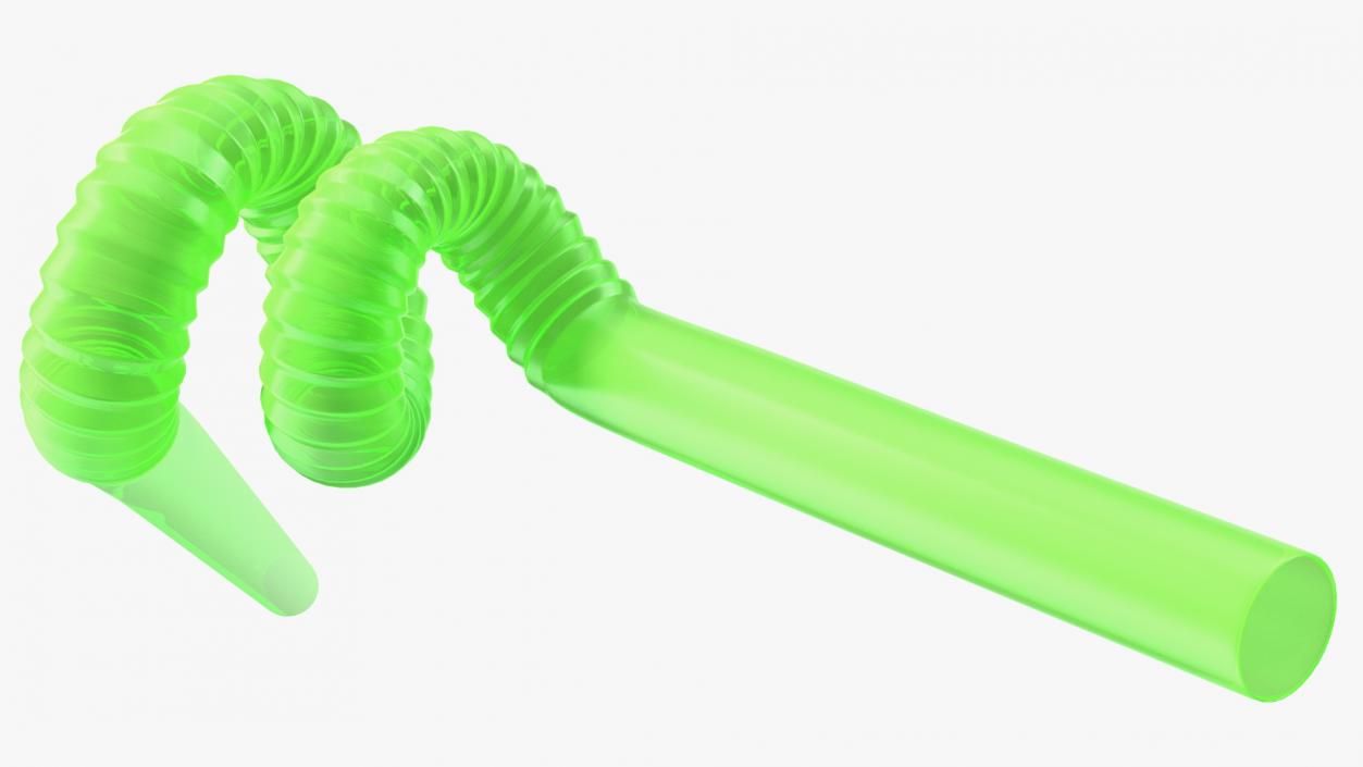 Plastic Drinking Straws Collection 3D model