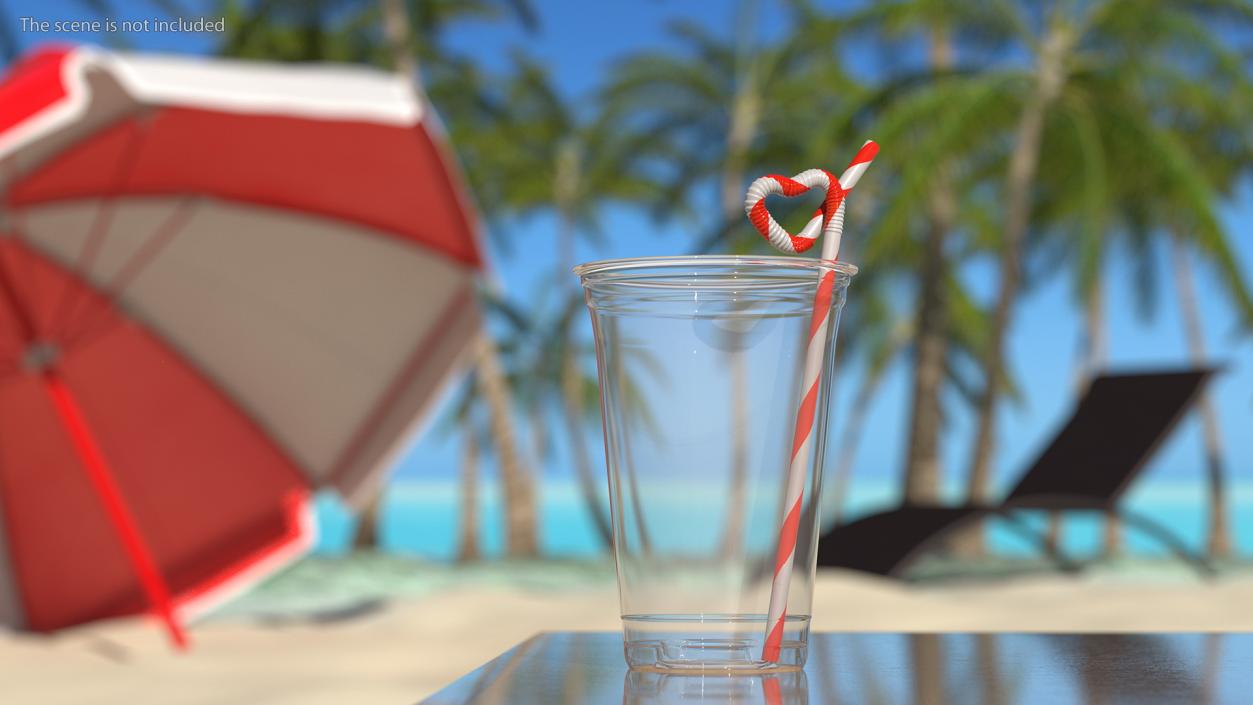 Plastic Drinking Straws Collection 3D model