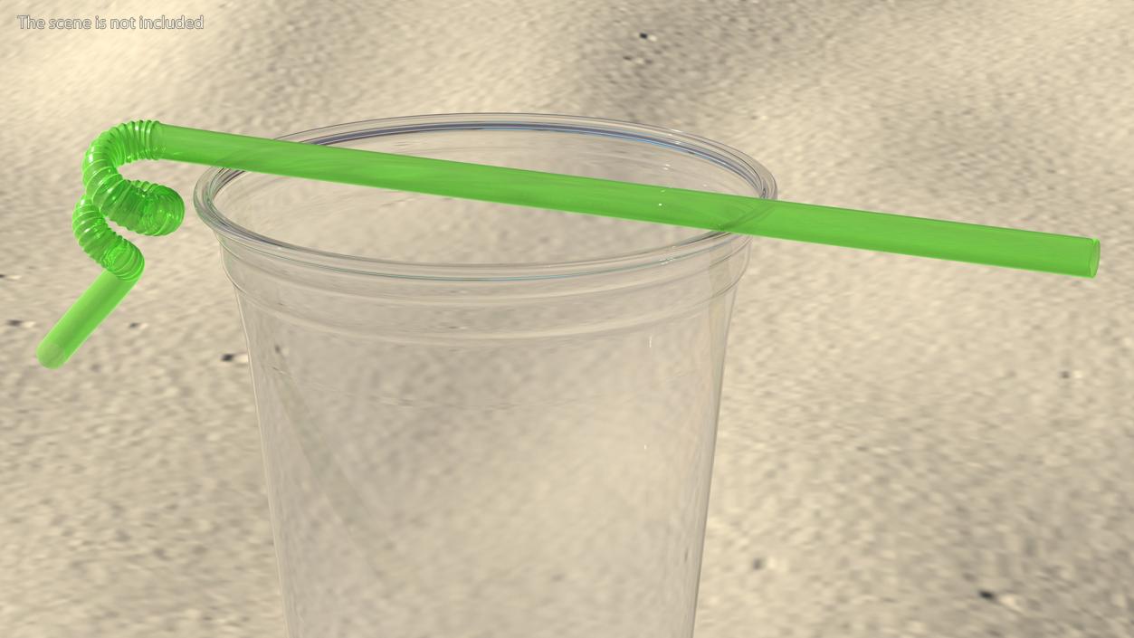 Plastic Drinking Straws Collection 3D model