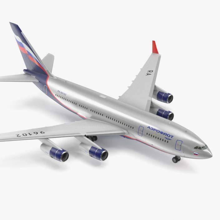 IL-96 Russian Plane Simple Interior Rigged 3D