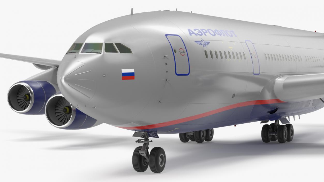 IL-96 Russian Plane Simple Interior Rigged 3D