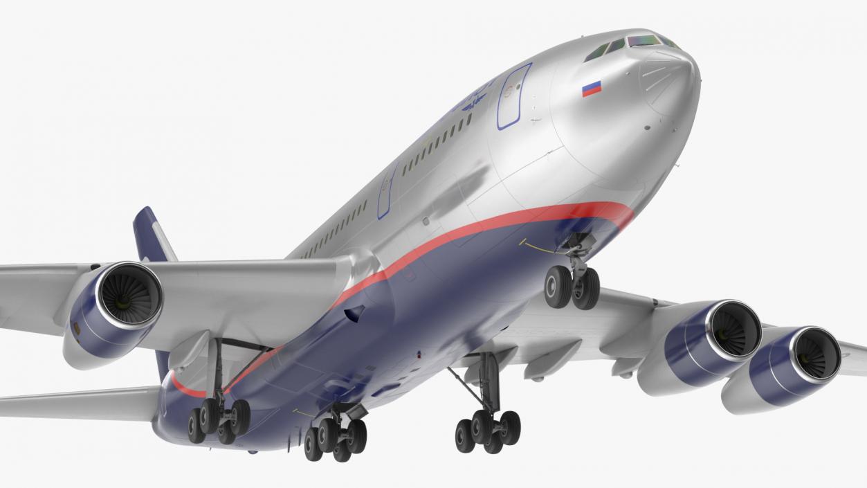 IL-96 Russian Plane Simple Interior Rigged 3D