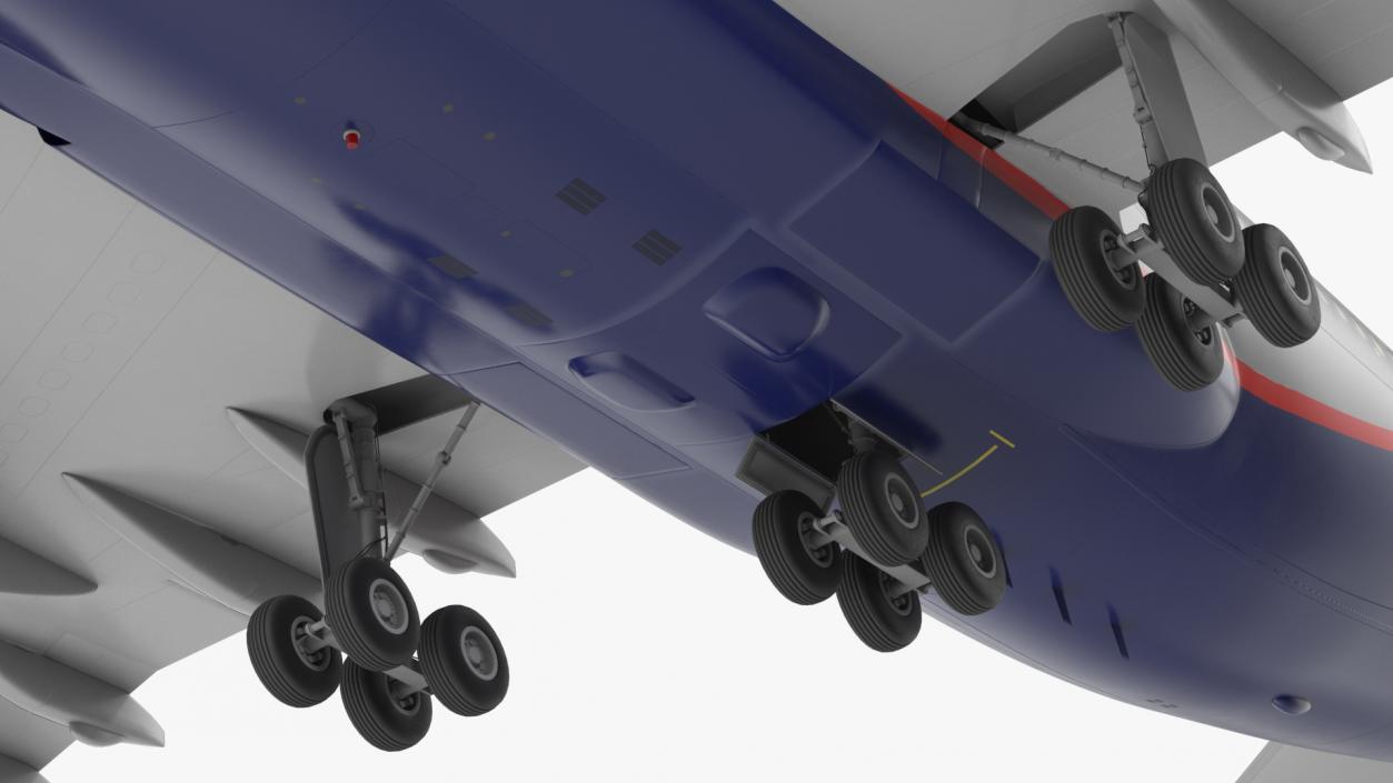 IL-96 Russian Plane Simple Interior Rigged 3D