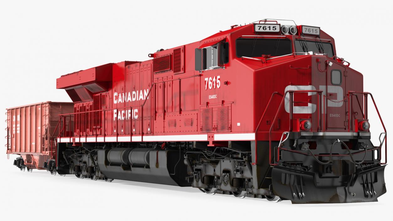 3D Locomotive Canadian Pacific with Hopper Car Generic