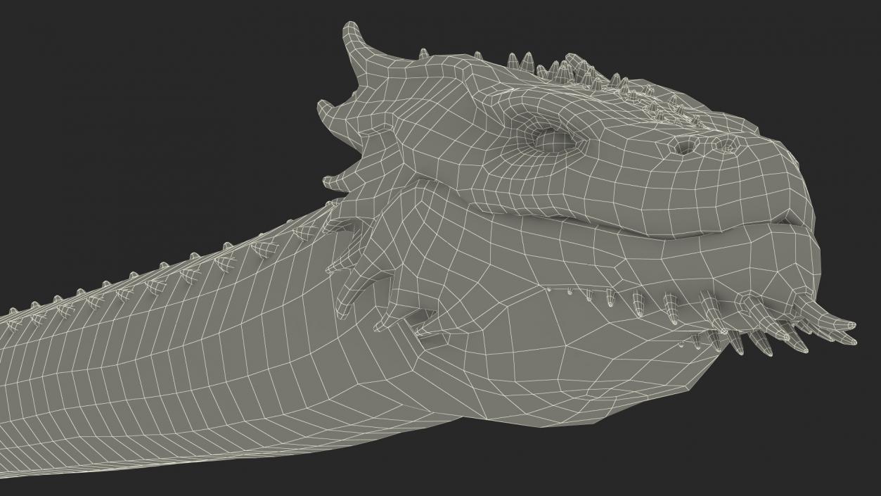 3D Mythical Serpentine Dragon 2 model