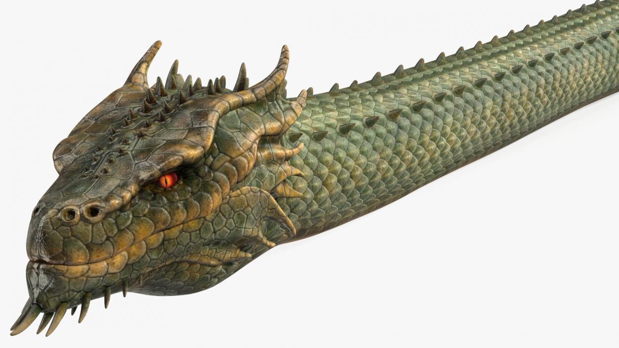 3D Mythical Serpentine Dragon 2 model