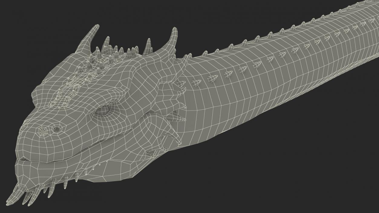 3D Mythical Serpentine Dragon 2 model