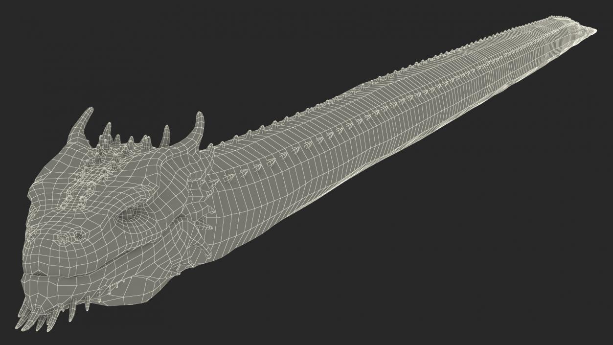 3D Mythical Serpentine Dragon 2 model