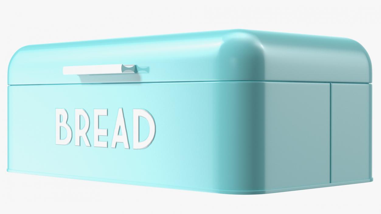 3D model Metal Bread Bin Blue