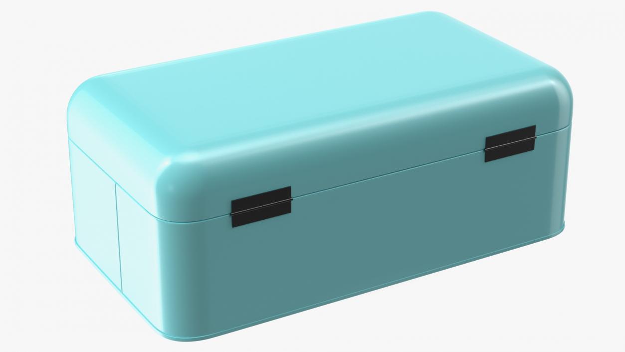 3D model Metal Bread Bin Blue